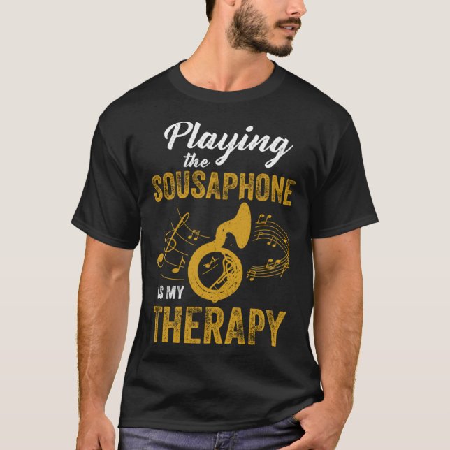 Spela upp sofafon är Therapy Expert Musician Play T Shirt (Framsida)