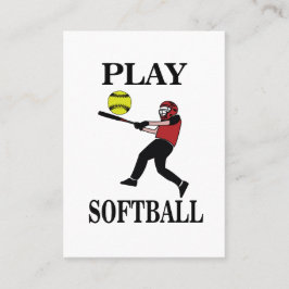 Spela upp Softball Player Visitkort