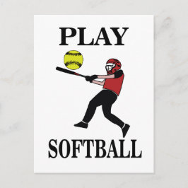 Spela upp Softball Player Vykort