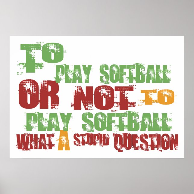 Spela upp Softball Poster (Framsidan)