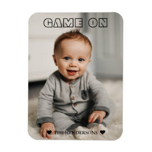 Spela upp spel på familjefotot magnet