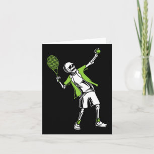 Spela upp Tennis Halloween Costume Funny Skull Ske Kort
