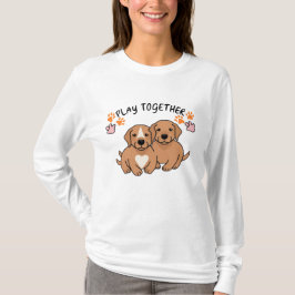 Spela upp tillsammans design för hundälskare t shirt