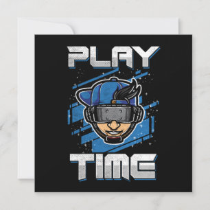 Spela upp Time VR Virtuell Reality Gamer Gaming Gi Inbjudningar