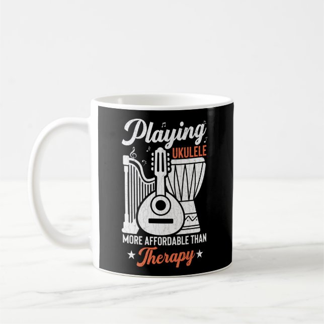 Spela upp Ukulele är Therapy Player Music Kaffemugg (Vänster)