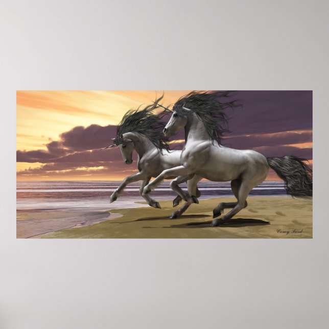 Spela upp Unicorns Del 1 Skriv ut Poster (Framsidan)