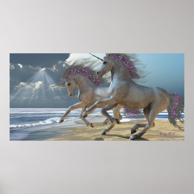 Spela upp Unicorns del 2-utskrift Poster (Framsidan)
