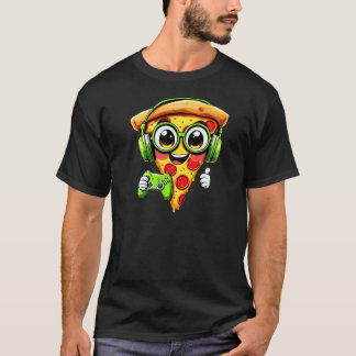 Spela upp video med en snygg Gamer Pizza-speldator T Shirt