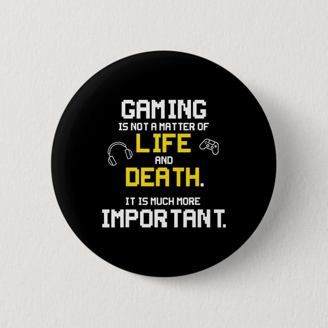 Spela upp videospel Roligt PC Console Gamer Geek Knapp (Framsida)