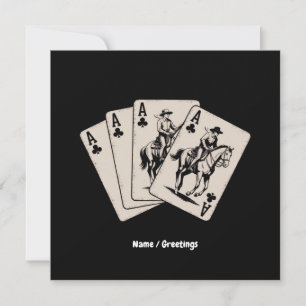 Spela upp Westerna Land Girl-Trendiget med Poker-k Inbjudningar