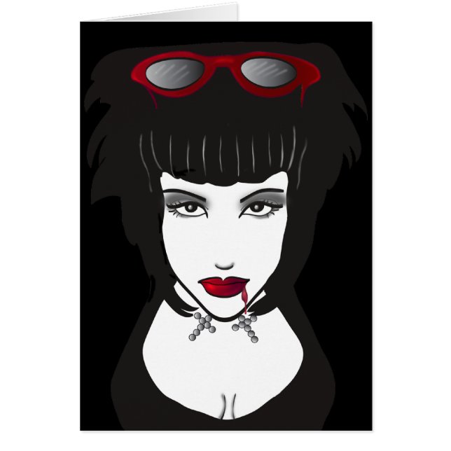 Spela vamp II Hälsningskort (Framsidan)