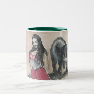 Spela vamp och vargen Två-Tonad mugg