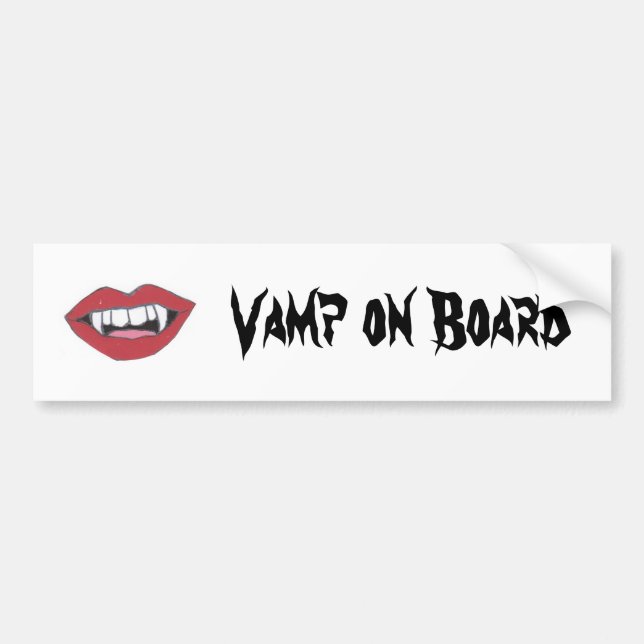 Spela vamp ombord bildekal (Framsidan)