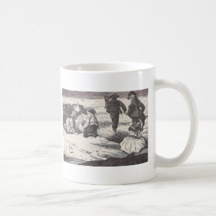 Spela vid stranden kaffemugg