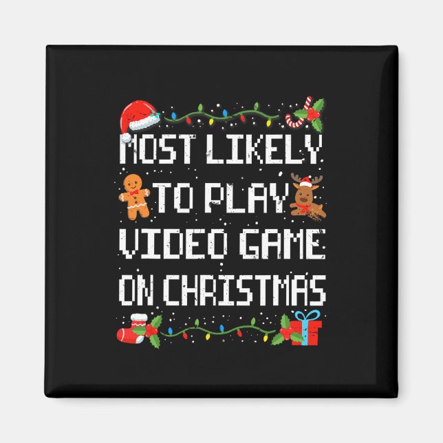 Spela videospelsfamiljen som matchar Christma Magnet (Framsidan)