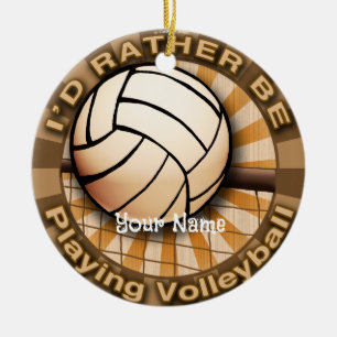 Spela Volleyball Julgransprydnad Keramik