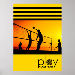 Spela volleyball poster