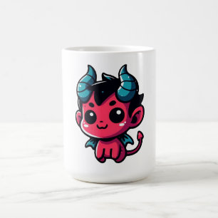 Spelad röd Djävulen - Tecknad, tecken, röd, Kawai Kaffemugg