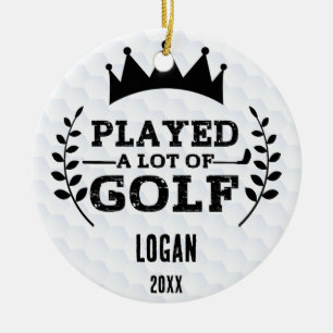Spelade upp många Golf & Custom-namn Julgransprydnad Keramik