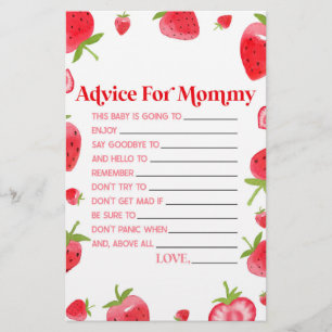 Spelaktivitet i jordgubbsberry Berry Advice Baby S Brevpapper