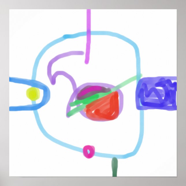 Spelande abstrakt design poster (Framsidan)