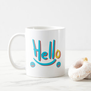 Spelande Abstrakt Hej Mönster Art Kaffemugg