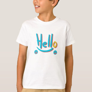 Spelande Abstrakt Hej Mönster Art T Shirt