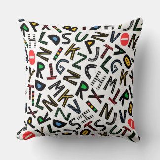 Spelande Alphabet Chaos Kudde