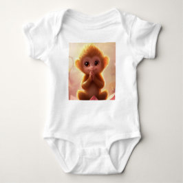 Spelande apa på Lotus - Baby Bodykostym T Shirt