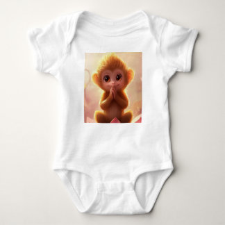 Spelande apa på Lotus - Baby Bodykostym T Shirt