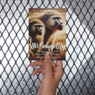 Spelande apor Dance i Meadow Vykort