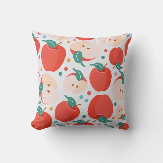 Spelande äpple Mönster Kudde (Framsida)