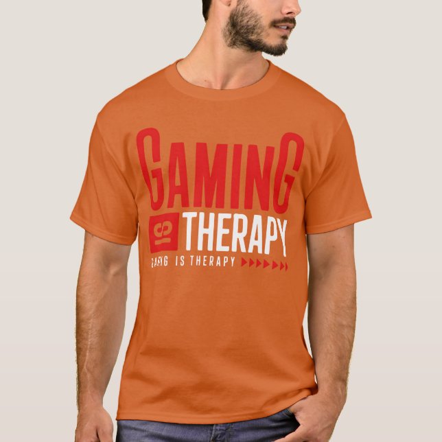 SPELANDE ÄR TERAPI retro familj T Shirt (Framsida)
