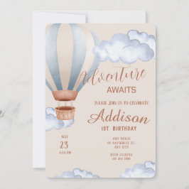 Spelande Äventyr 1:a födelsedagen Party Inbjudningar