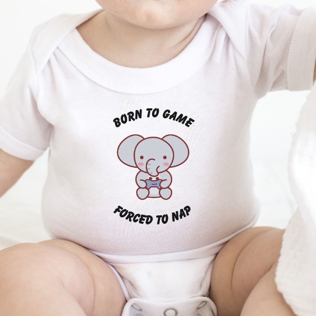 Spelande Baby - Born till spelet tvingat till Nap T Shirt (Skapare uppladdad)