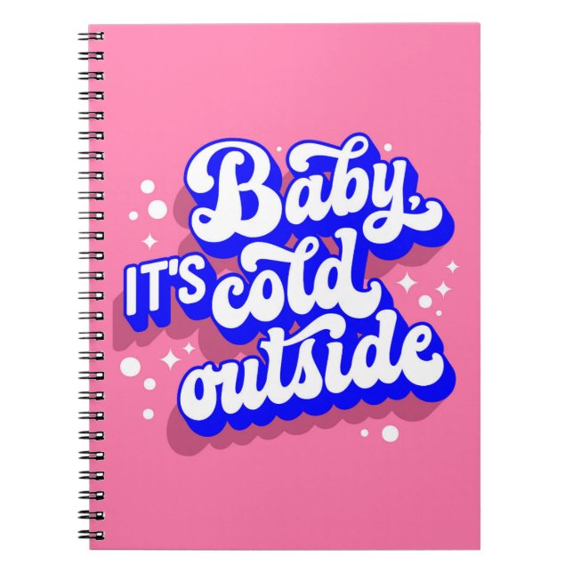 Spelande Baby, Kallet utanför Winter Design Anteckningsbok (Framsidan)