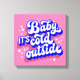 Spelande Baby, Kallet utanför Winter Design Canvastryck