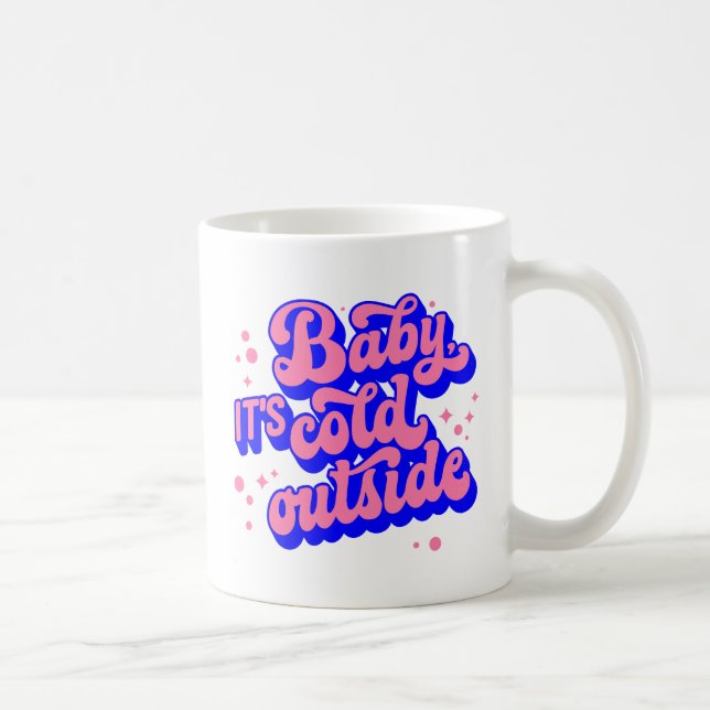 Spelande Baby, Kallet utanför Winter Design Kaffemugg (Höger)