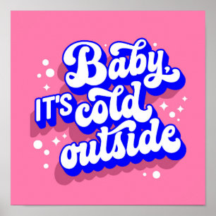 Spelande Baby, Kallet utanför Winter Design Poster