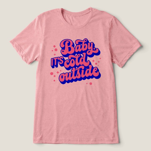 Spelande Baby, Kallet utanför Winter Design T Shirt (Design Framsida)