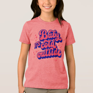 Spelande Baby, Kallet utanför Winter Design T Shirt
