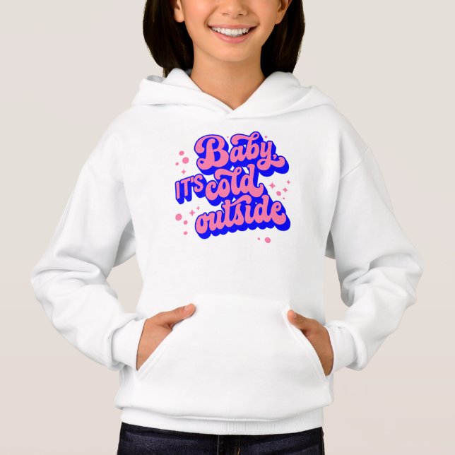 Spelande Baby, Kallet utanför Winter Design T Shirt (Framsida)