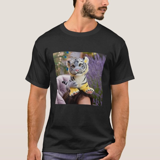 "Spelande band med vit tiger Unge Tee" T Shirt (Framsida)