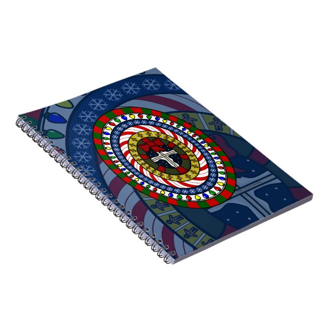 Spelande bärbar julklapp anteckningsbok med spiral (Högra Sidan)