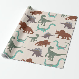 Spelande barn Dinosaurs  Presentpapper