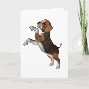 Spelande Beagle-hälsningskort Kort