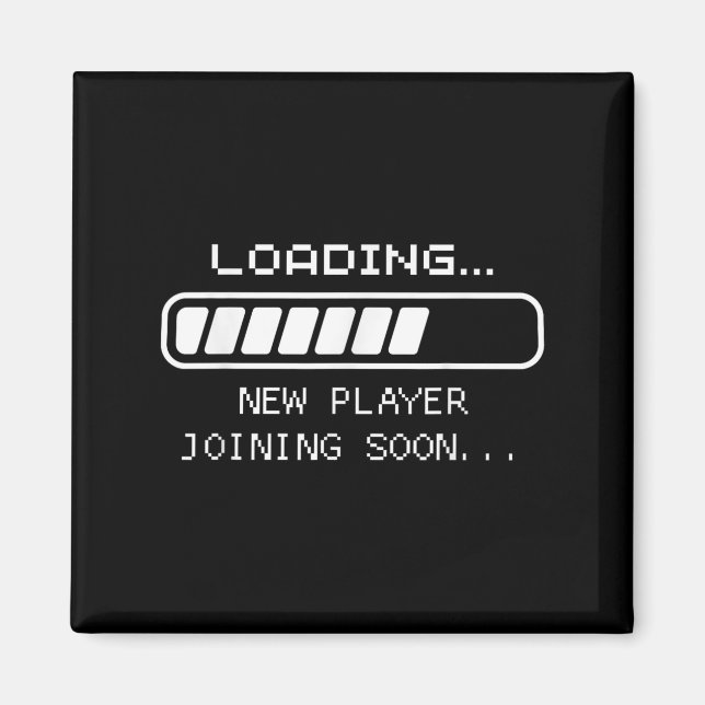 Spelande Bebis Anmälan, Laddar Ny Spelare Går Med Magnet (Framsidan)