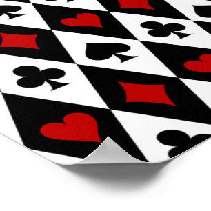 Spelande Blackjack Kortspelare Kasino Las Vegas Poster
