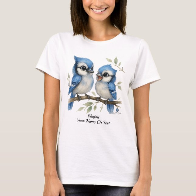 Spelande Blue Jay T Shirt (Framsida)