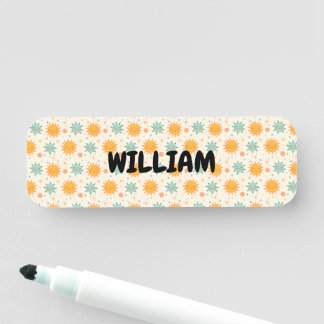 Spelande Boho Sol Namnbricka